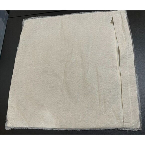 Pier 1 Christmas Reindeer Beaded Throw Accent Pillow White Silver Glitter 15" - Picture 7 of 11